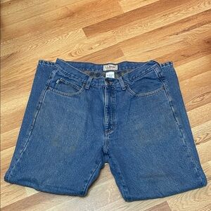 LL Bean Men's Classic Fit Denim Jeans- insulated/lining